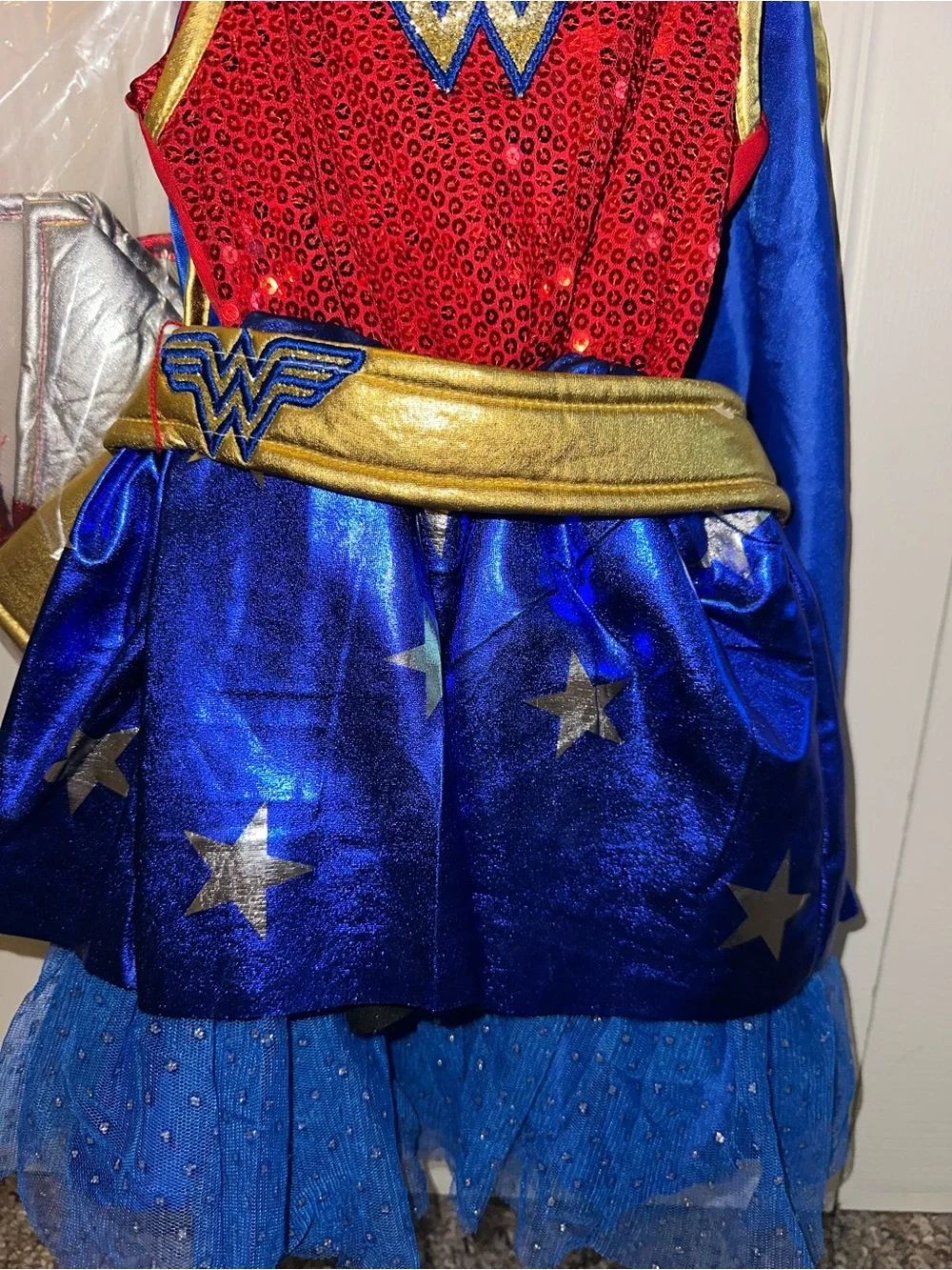 DC Wonder Woman Kids Superhero Costume - Red, Blue & Gold